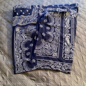 Blue Bandanna Print Shorts by Ralph Lauran